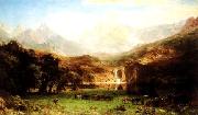 Albert Bierstadt The Rocky Mountains painting